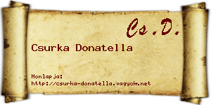 Csurka Donatella névjegykártya